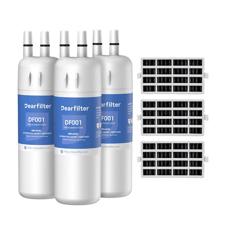 Dearfilter Compatible with Filter 1 W10295370A, EDR1RXD1b Filter 3PCS with air filter