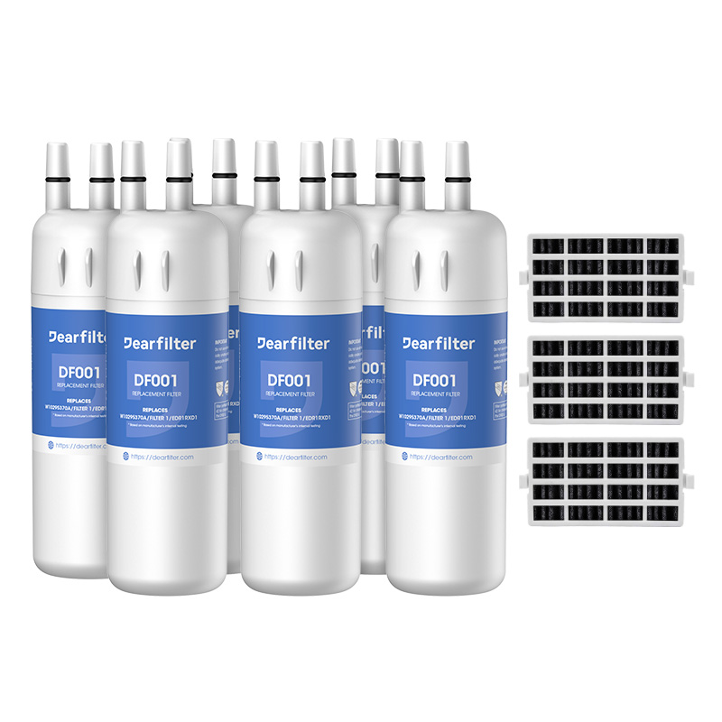Dearfilter Compatible with EDR1RXD1B Filter,W10295370A,Water Filter 1 6PCS with air filter