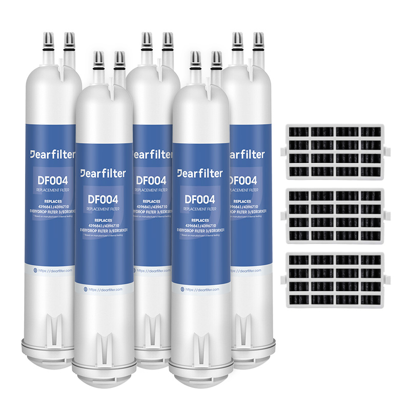 Dearfilter Refrigerator Filter 3 Compatible filter,4396841 Replacement Filter EDR3RXD1 5PCS with air filter